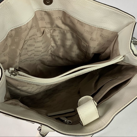 MICHAEL KORS Hamilton Whipped Optic White Tote - Picture 8 of 11